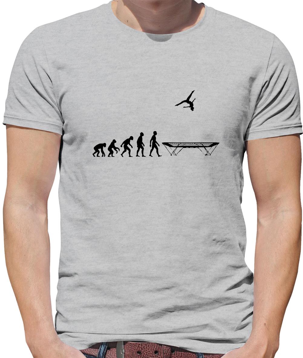 Evolution Of Man Trampolining Mens T-Shirt
