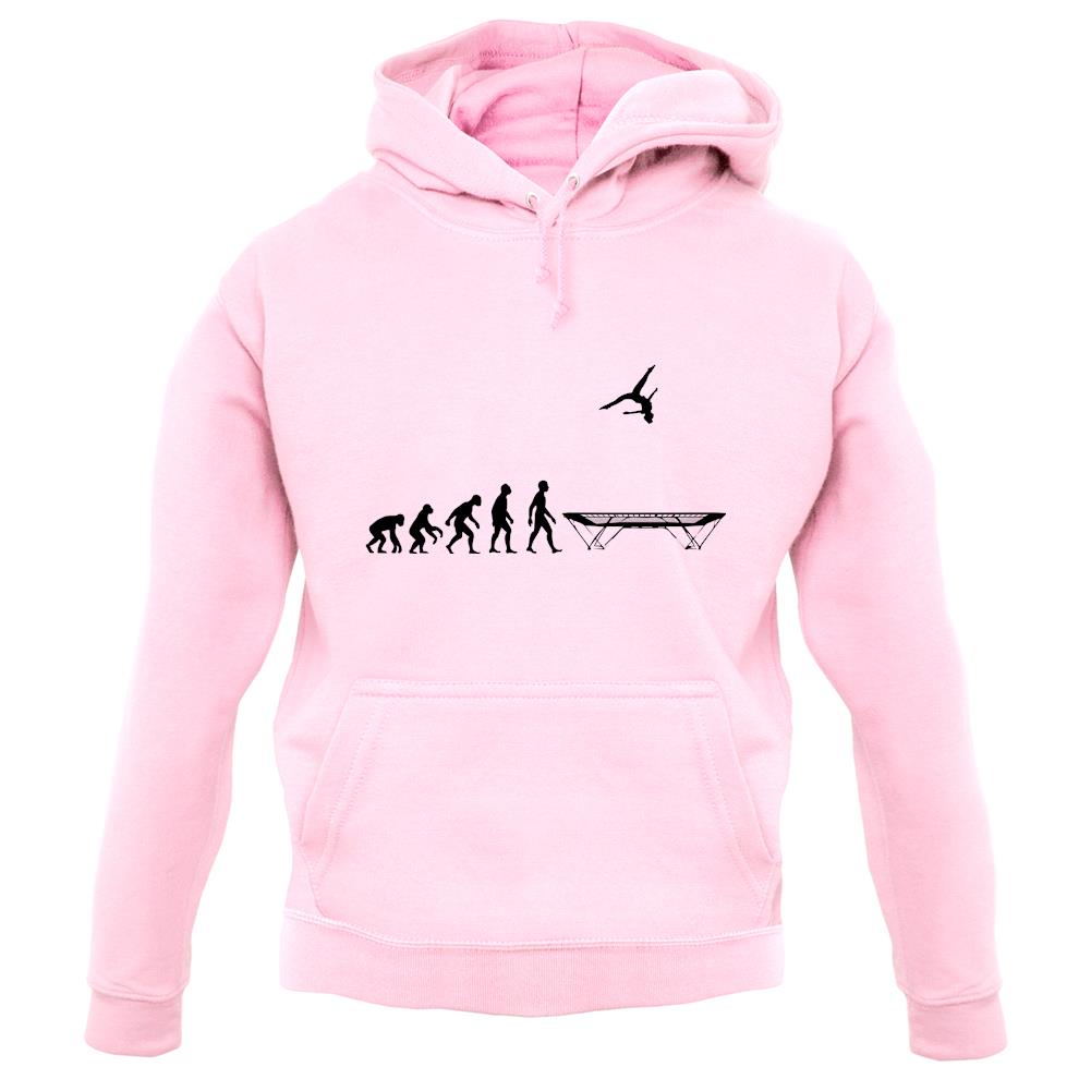Evolution Of Man Trampolining Unisex Hoodie