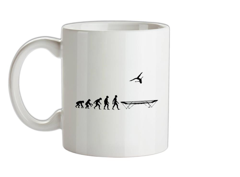 Evolution Of Man Trampolining Ceramic Mug