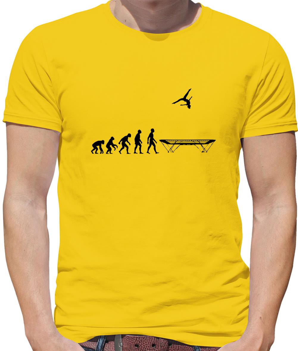 Evolution Of Man Trampolining Mens T-Shirt