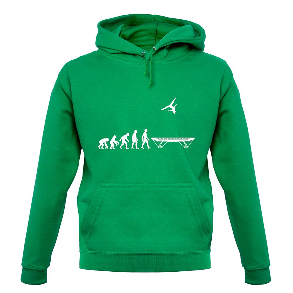 Evolution Of Man Trampolining Unisex Hoodie