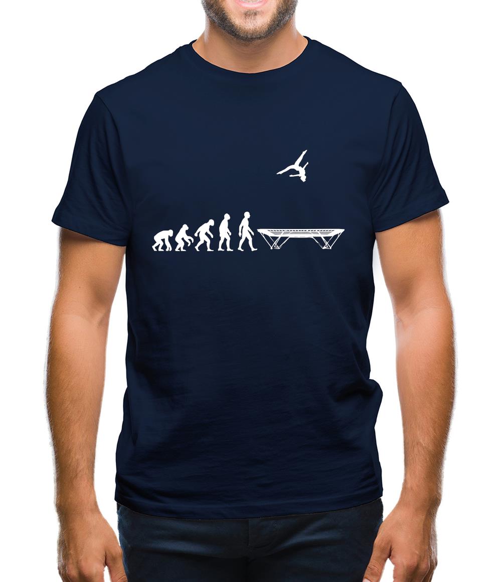 Evolution Of Man Trampolining Mens T-Shirt