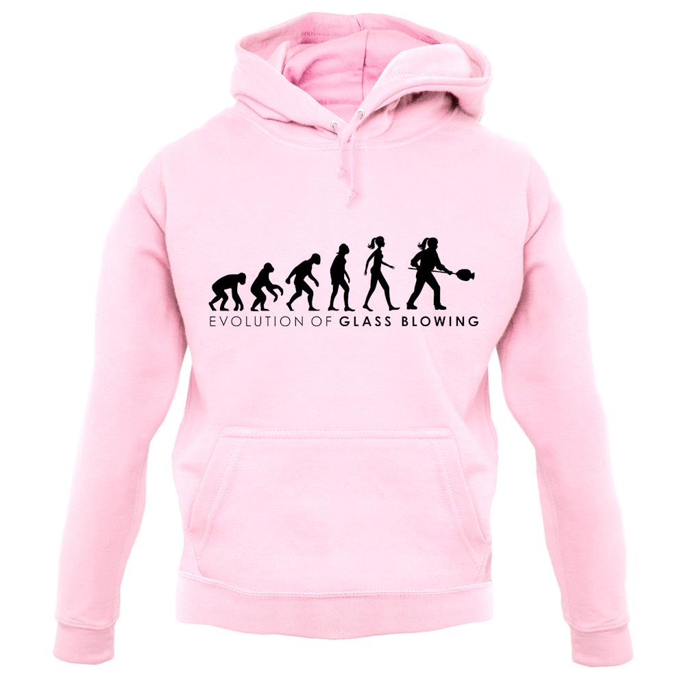Evolution of Woman Glass Blowing Unisex Hoodie