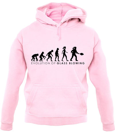 Evolution of Woman Glass Blowing Unisex Hoodie
