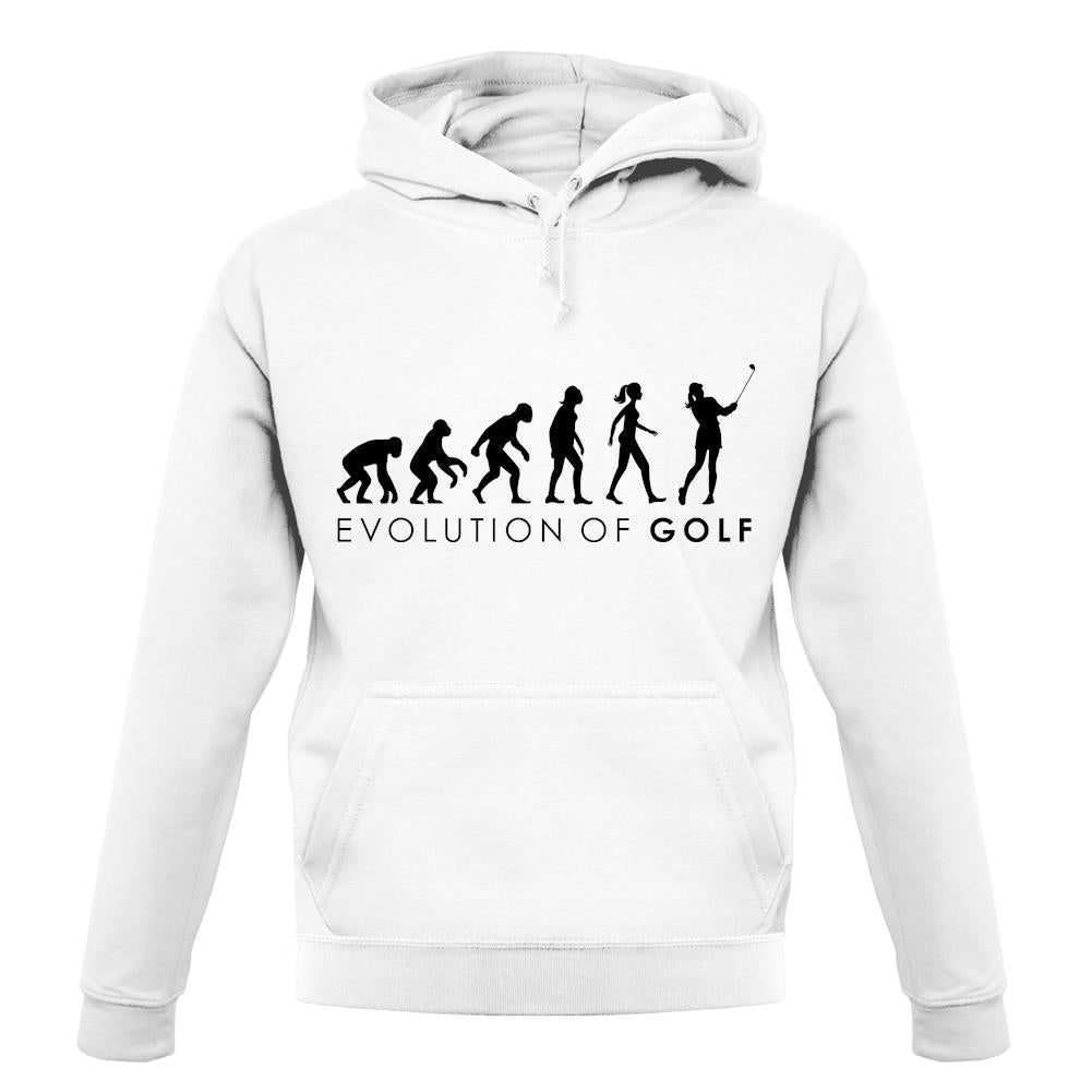 Evolution Of Woman Golf unisex hoodie