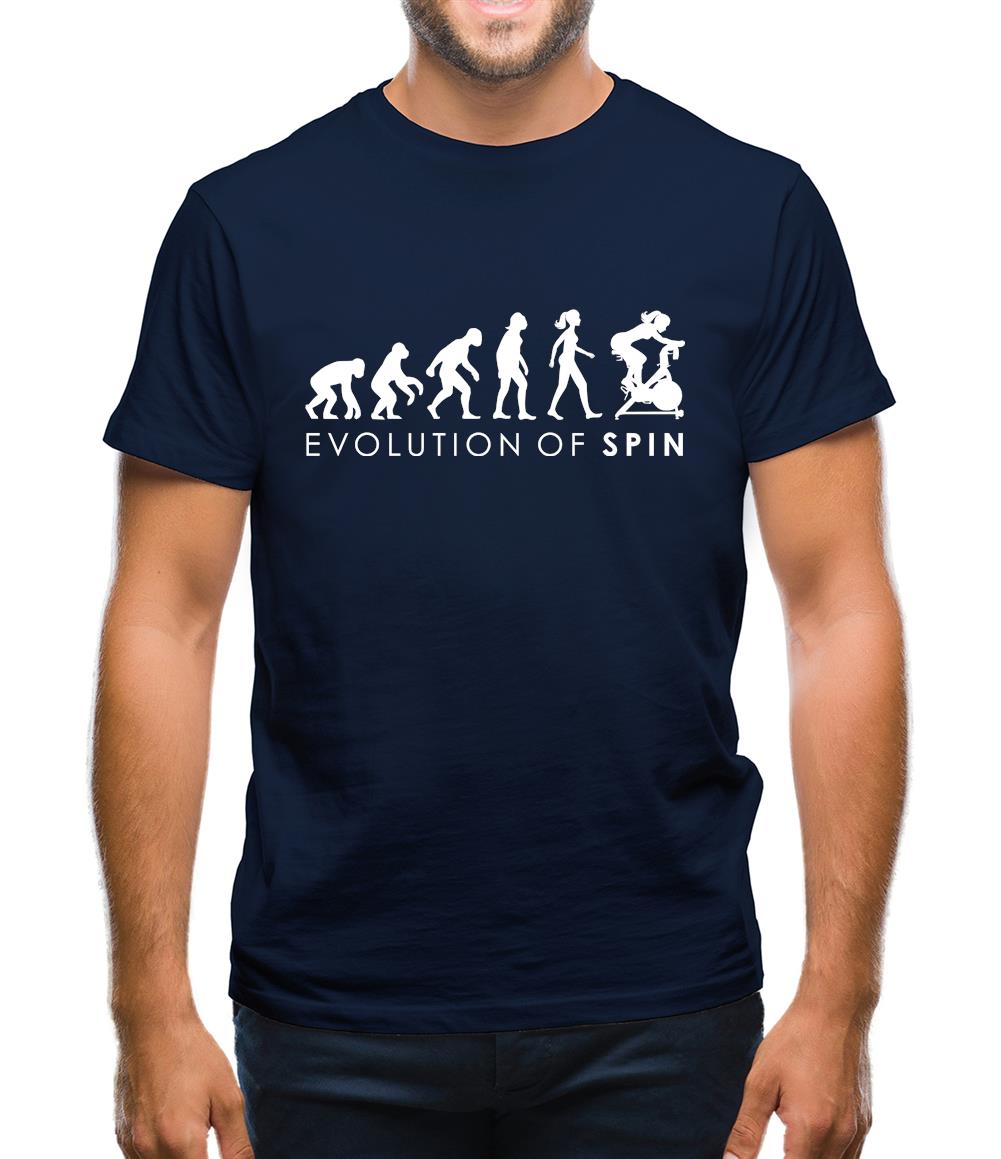 Evolution Of Woman Spinning Mens T-Shirt