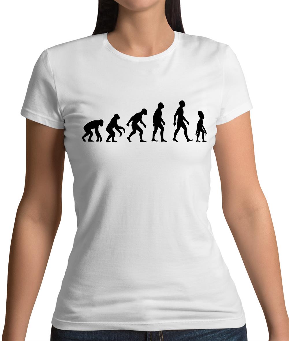 Evolution Of Man Alien Womens T-Shirt