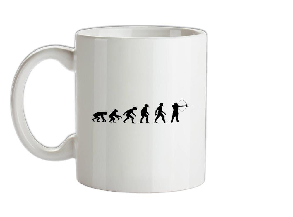 Evolution of Man Archery Ceramic Mug