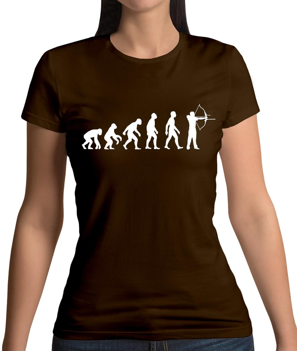 Dressdown Evolution of Man Archery Womens T-Shirt