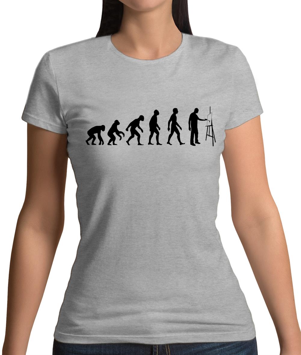 Evolution Of Man Artist Womens T-Shirt