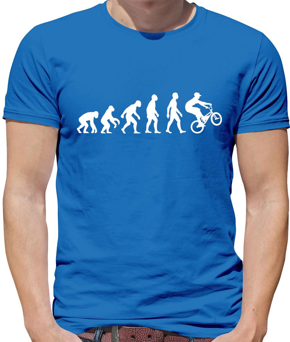 Evolution of Man - BMX Mens T-Shirt