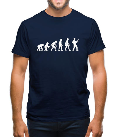 Evolution Of Man Bass Guitar Player Mens T-Shirt