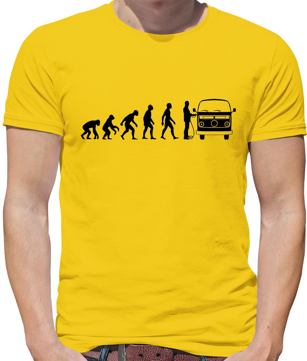 Evolution of Man Bay Camper Mens T-Shirt