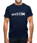 Evolution of Man Bay Camper Mens T-Shirt
