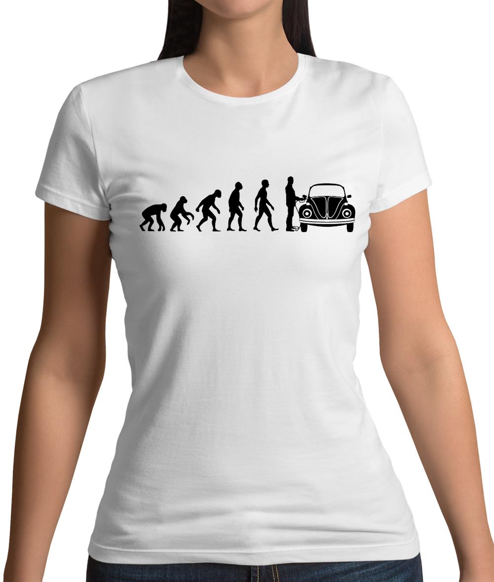 Evolution of Man Beetle Owner Womens T-Shirt