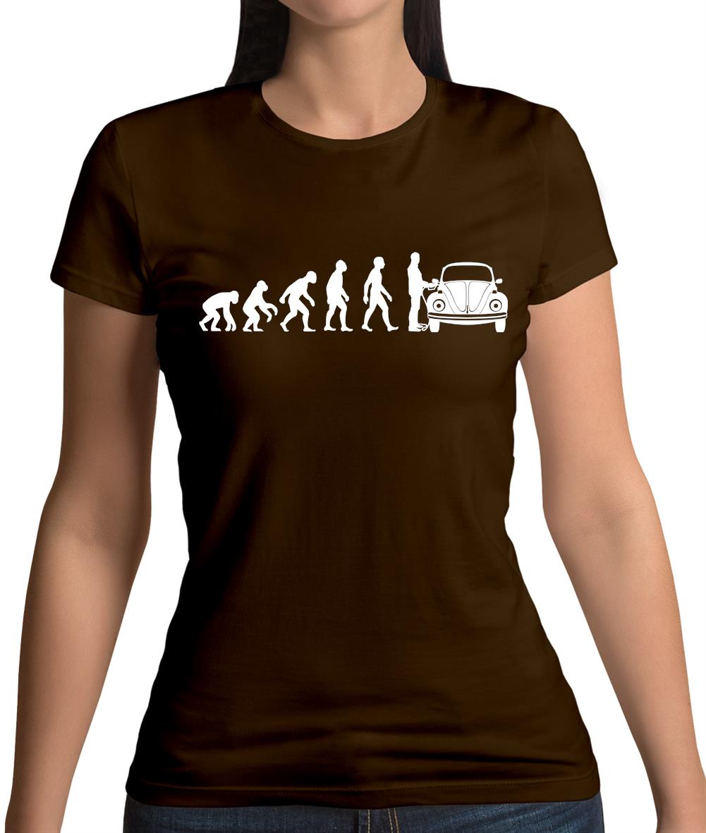 Evolution of Man Beetle Owner Womens T-Shirt