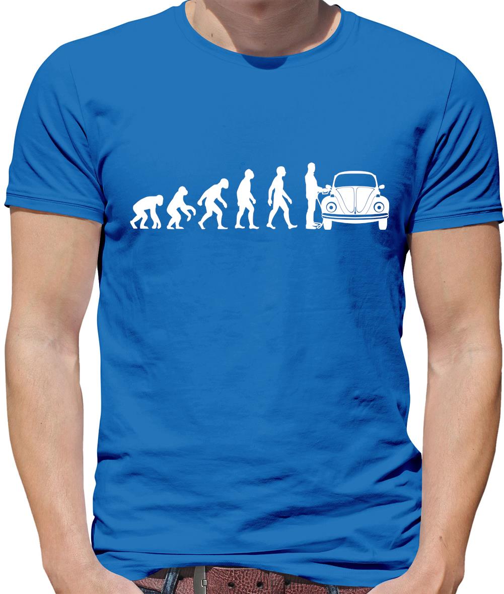 Evolution of Man Beetle Owner Mens T-Shirt