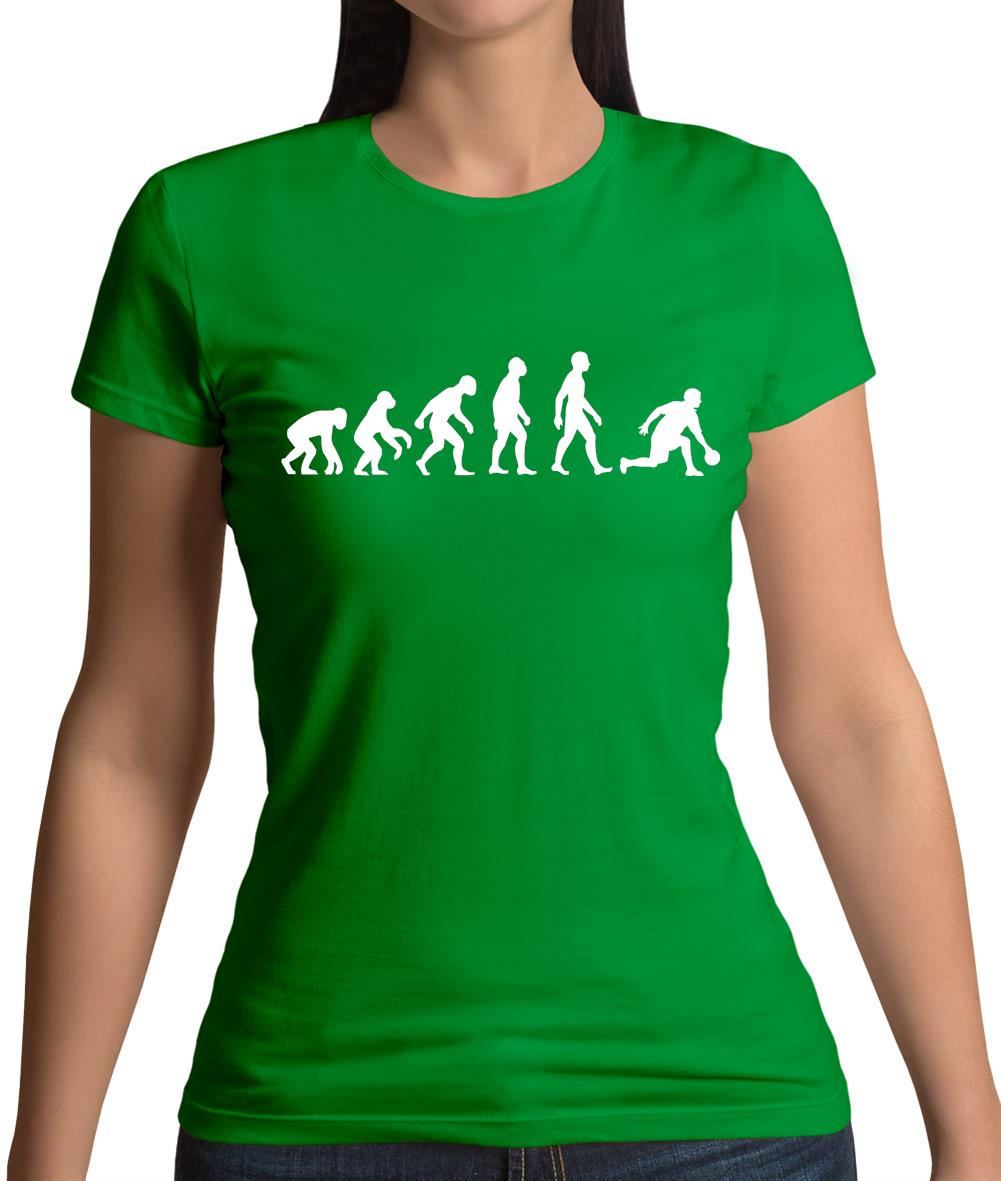 Evolution Of Man Bowling Womens T-Shirt