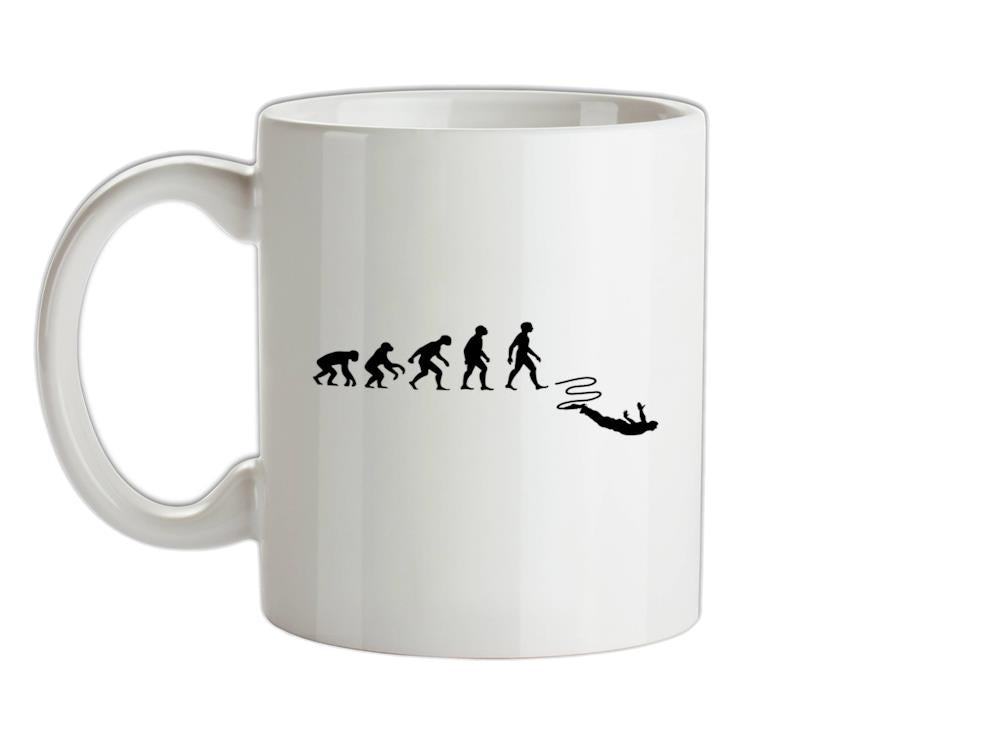 Evolution Of Man Bungee Jump Ceramic Mug
