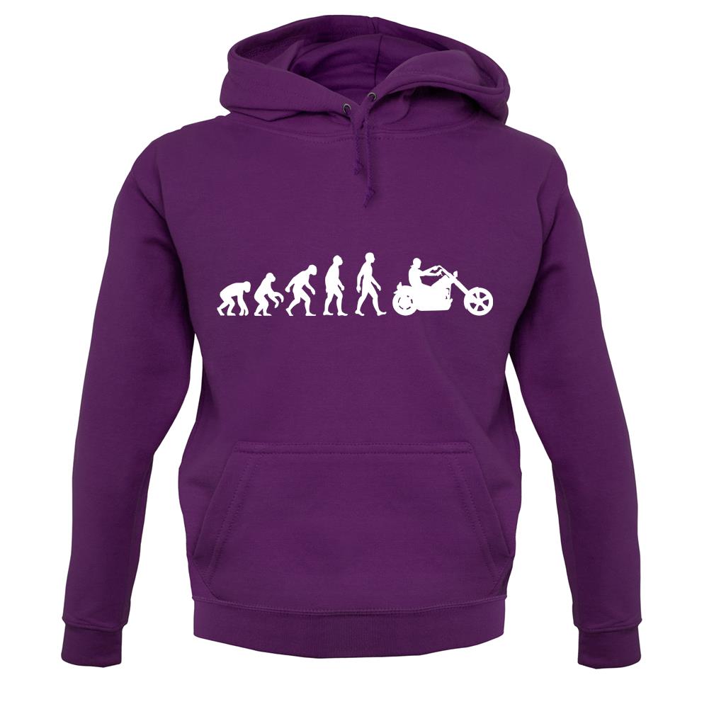 Evolution Of Man Chopper Motorcycle unisex hoodie