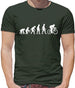 Evolution of Man Cycling - Mens T-Shirt - Army - XL