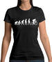 Evolution of Man Cycling - Womens Crewneck T-Shirt - Black - XXL