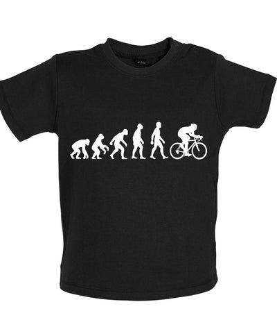 Evolution of Man Cycling - Organic Baby / Toddler T-Shirt - Black - 12-18 Months