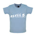 Evolution of Man Cycling - Organic Baby / Toddler T-Shirt - Dusty Blue - 18-24 Months