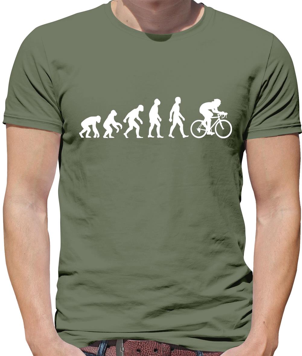 Evolution of Man Cycling Mens T-Shirt