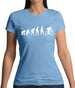 Evolution of Man Cycling - Womens Crewneck T-Shirt - Light Blue - XL