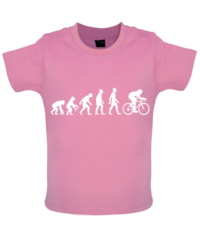 Evolution of Man Cycling - Organic Baby / Toddler T-Shirt - Bubble Gum Pink - 12-18 Months