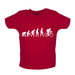 Evolution of Man Cycling - Organic Baby / Toddler T-Shirt - Red - 6-12 Months