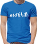 Evolution of Man Cycling - Mens T-Shirt - Royal Blue - Small