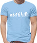 Evolution of Man Cycling - Mens T-Shirt - Sky Blue - XXL