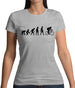 Evolution of Man Cycling - Womens Crewneck T-Shirt - Sports Grey - Small