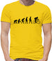 Evolution of Man Cycling - Mens T-Shirt - Yellow - Small