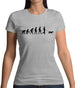 Evolution Of Man Dog Walking Womens T-Shirt