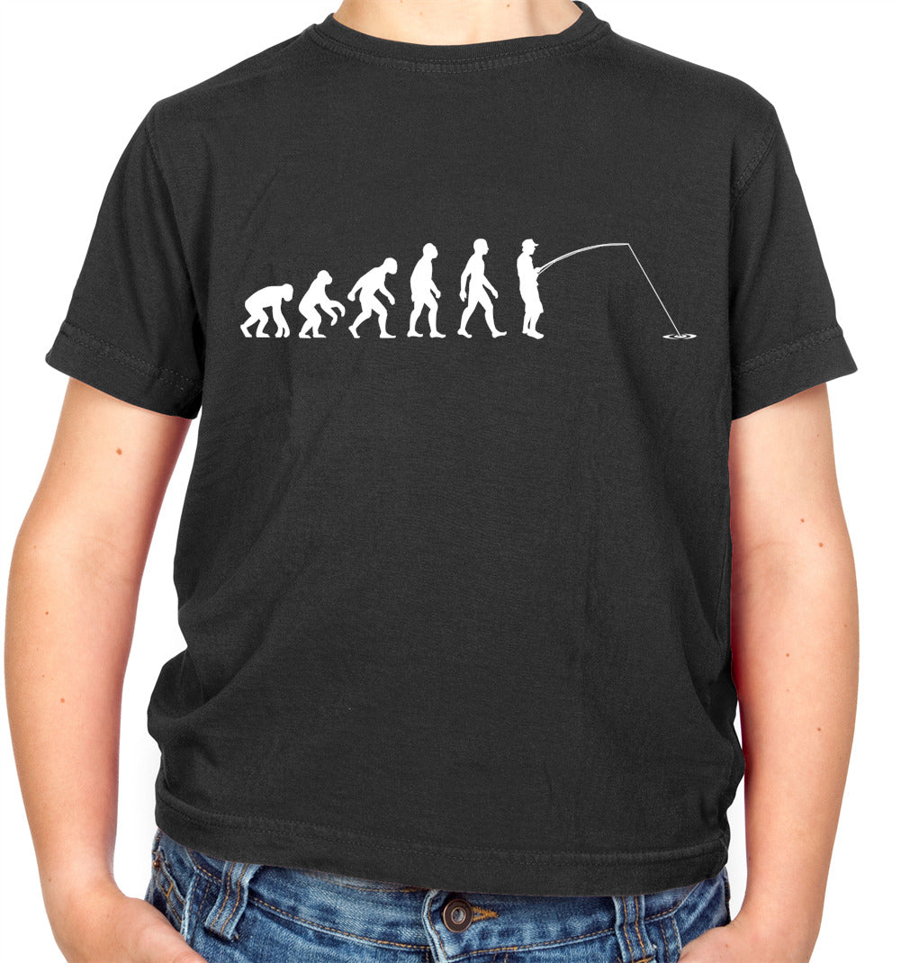 Evolution of Man Fishing Kids T-Shirt