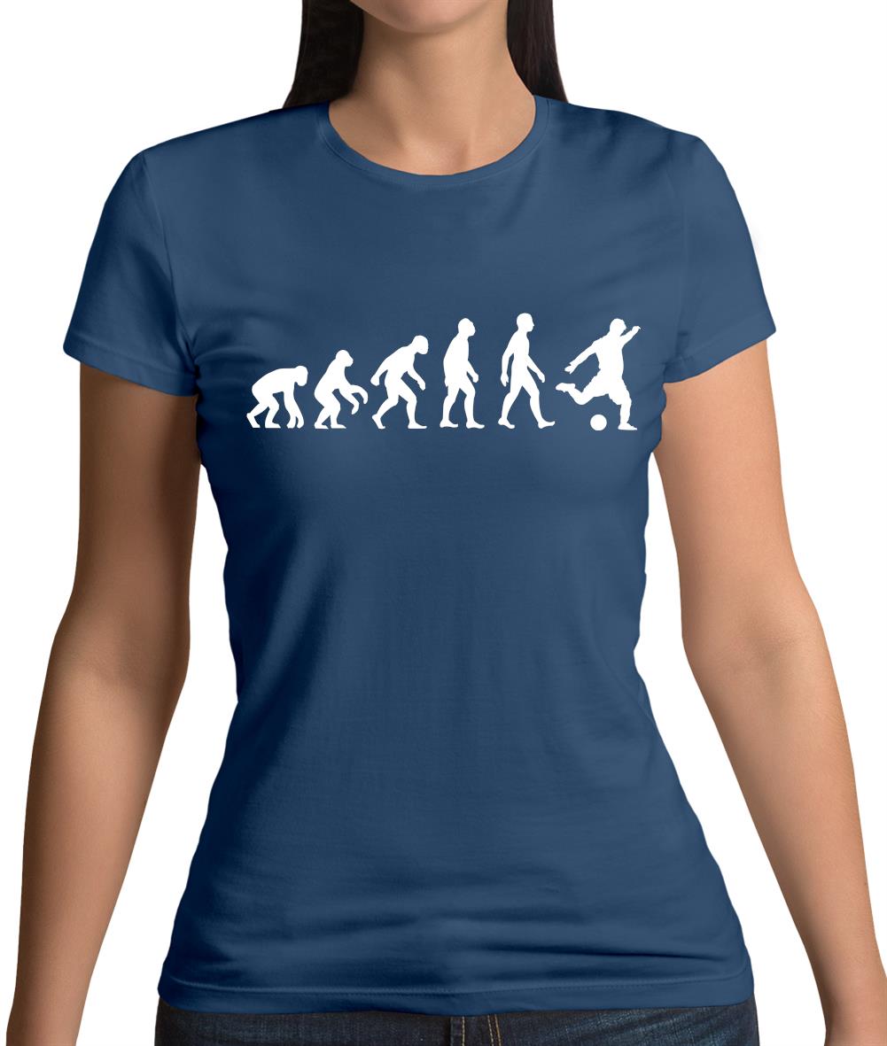 Evolution of Man Football Womens T-Shirt