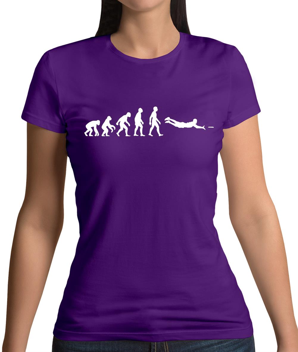 Evolution Of Man Frisbee Womens T-Shirt