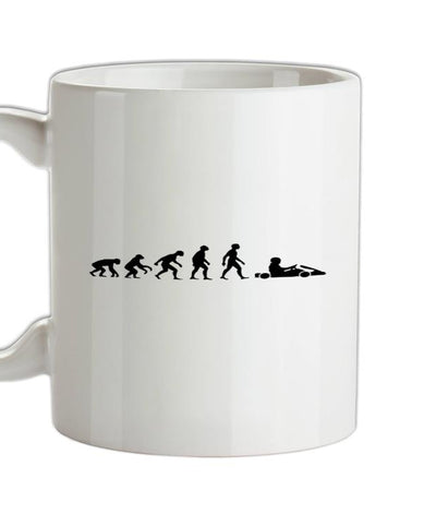 Evolution Of Man Go Karting Ceramic Mug