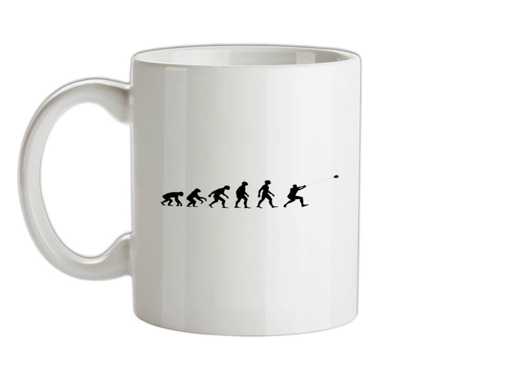 Evolution Of Man Hammer Throw Ceramic Mug