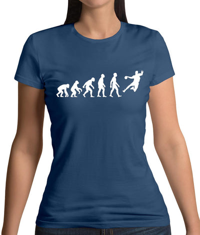 Evolution Of Man Handball Womens T-Shirt