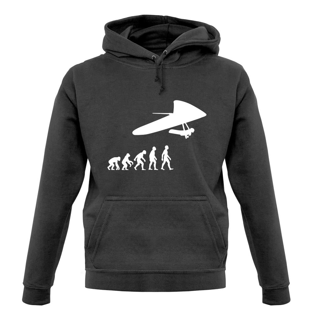 Evolution Of Man Hang Glider unisex hoodie