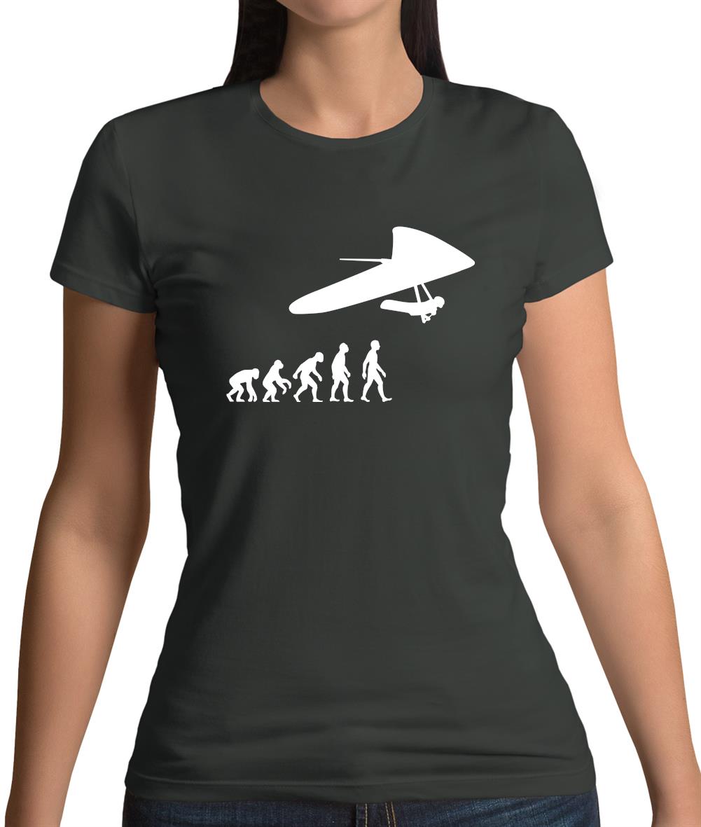 Evolution Of Man Hang Glider Womens T-Shirt