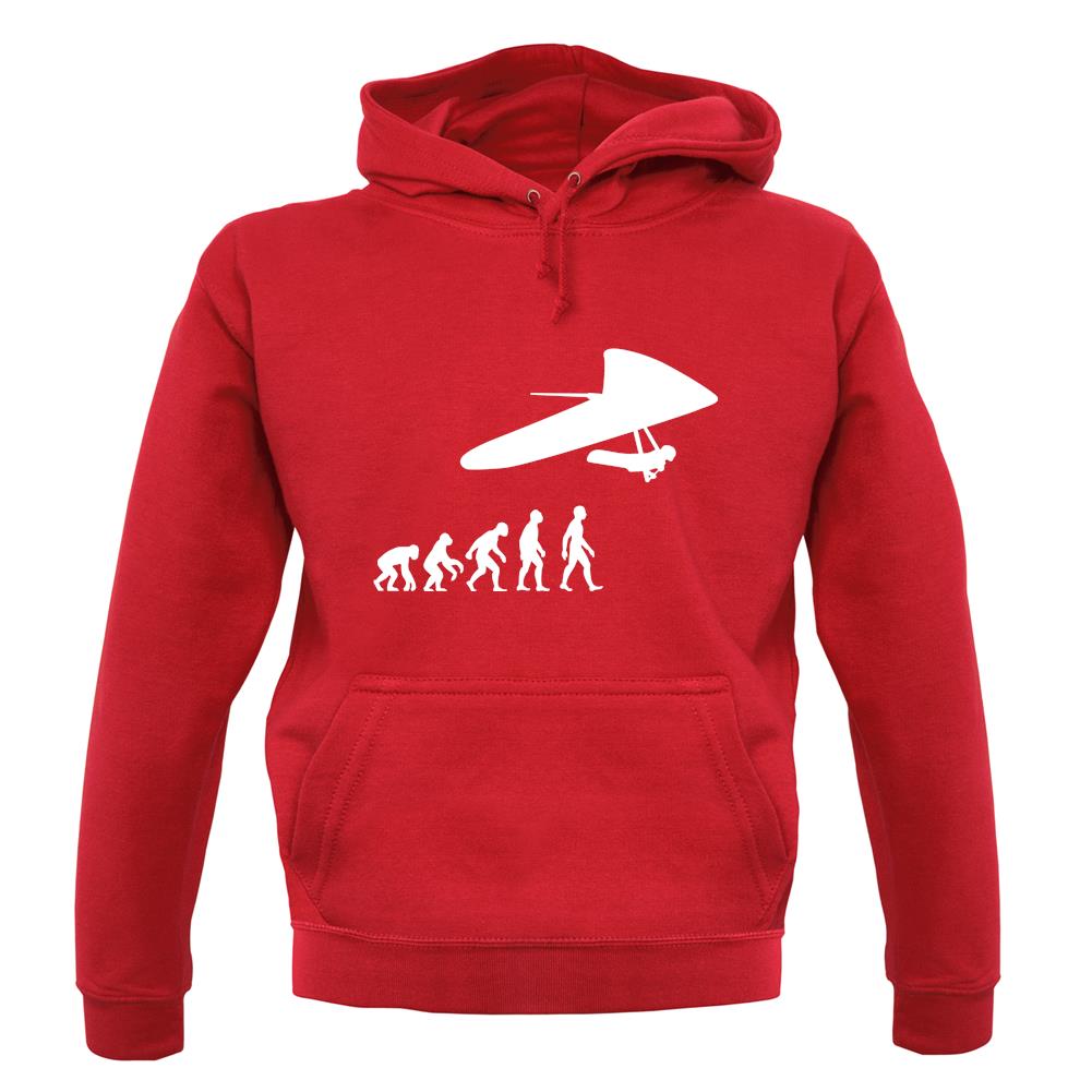 Evolution Of Man Hang Glider unisex hoodie