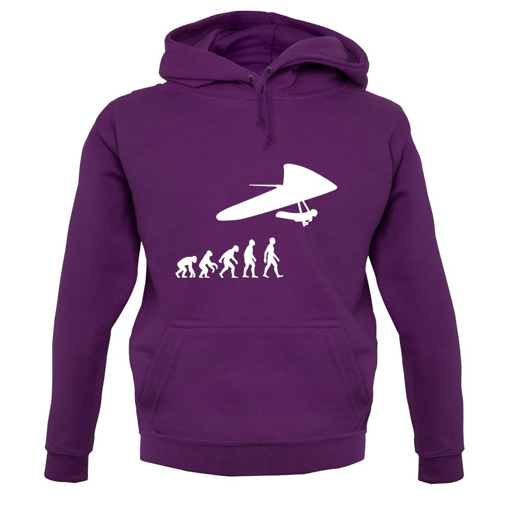 Evolution Of Man Hang Glider unisex hoodie
