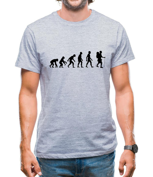 Evolution Of Man Hiking Mens T-Shirt