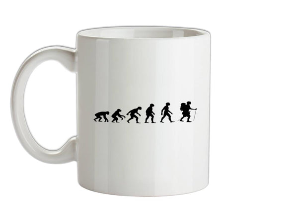Evolution of Man Hiking Ceramic Mug