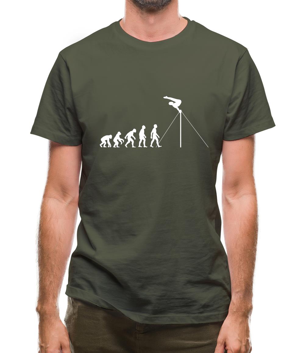 Evolution Of Man Horizontal Bars Mens T-Shirt